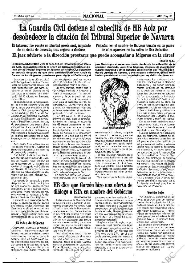 ABC MADRID 23-02-1996 página 31