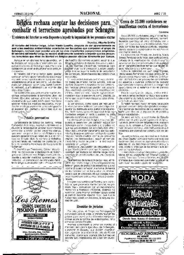 ABC MADRID 23-02-1996 página 33