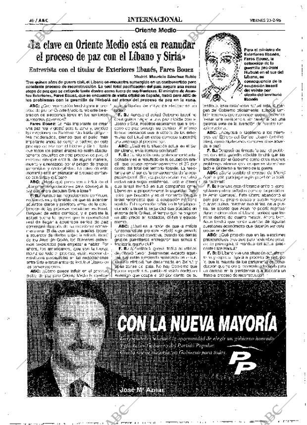 ABC MADRID 23-02-1996 página 40