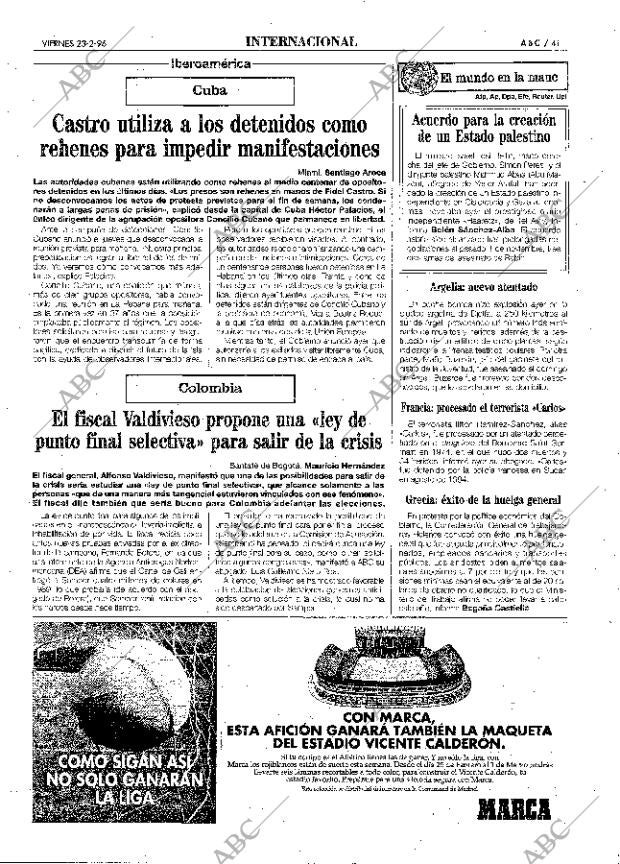 ABC MADRID 23-02-1996 página 41