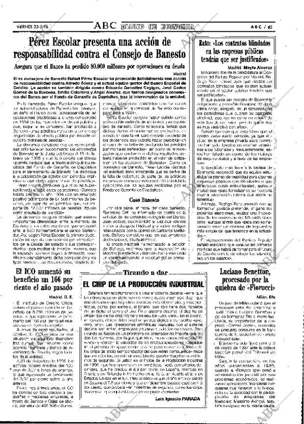 ABC MADRID 23-02-1996 página 45