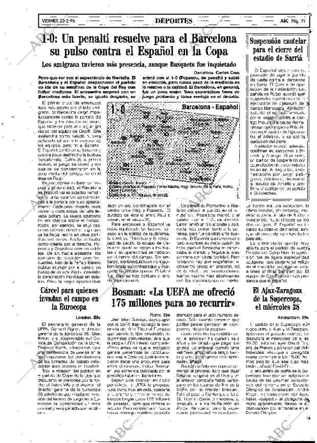 ABC MADRID 23-02-1996 página 77