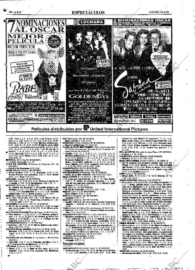 ABC MADRID 23-02-1996 página 94