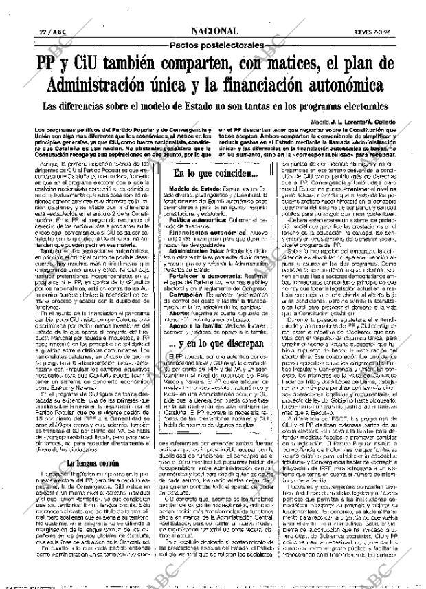 ABC MADRID 07-03-1996 página 22
