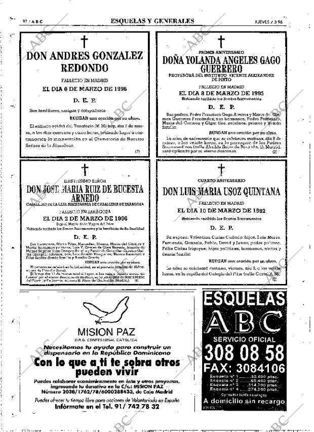 ABC MADRID 07-03-1996 página 92