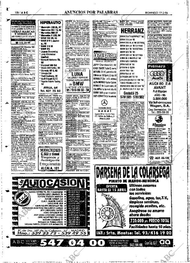 ABC MADRID 17-03-1996 página 108