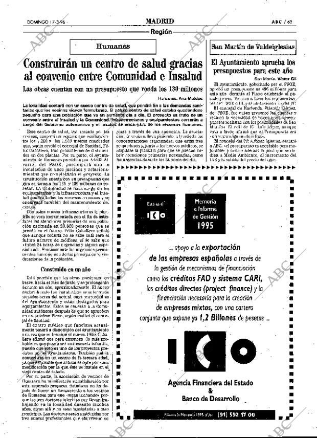 ABC MADRID 17-03-1996 página 65