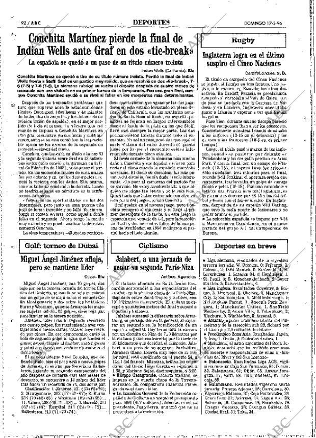 ABC MADRID 17-03-1996 página 92