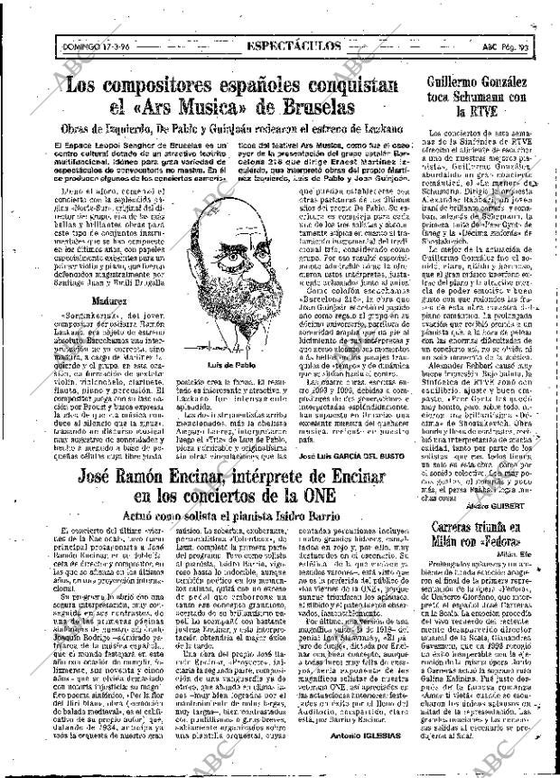 ABC MADRID 17-03-1996 página 93