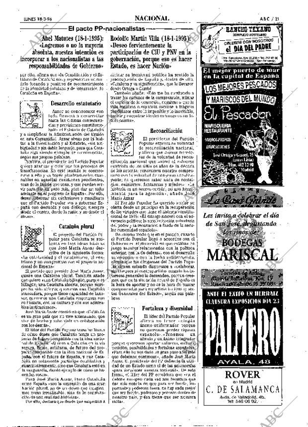 ABC MADRID 18-03-1996 página 21
