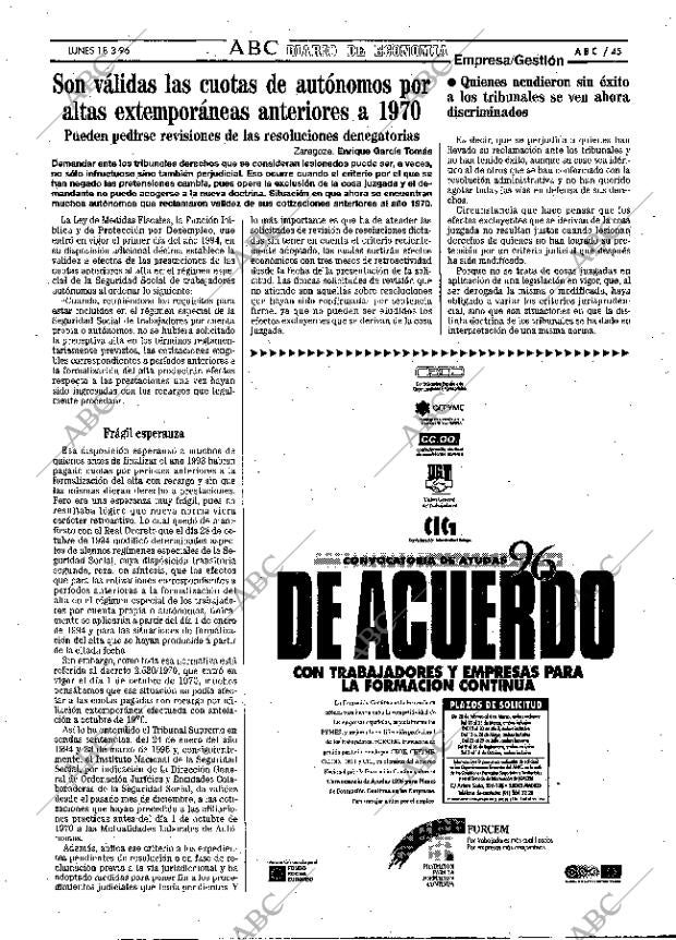 ABC MADRID 18-03-1996 página 45