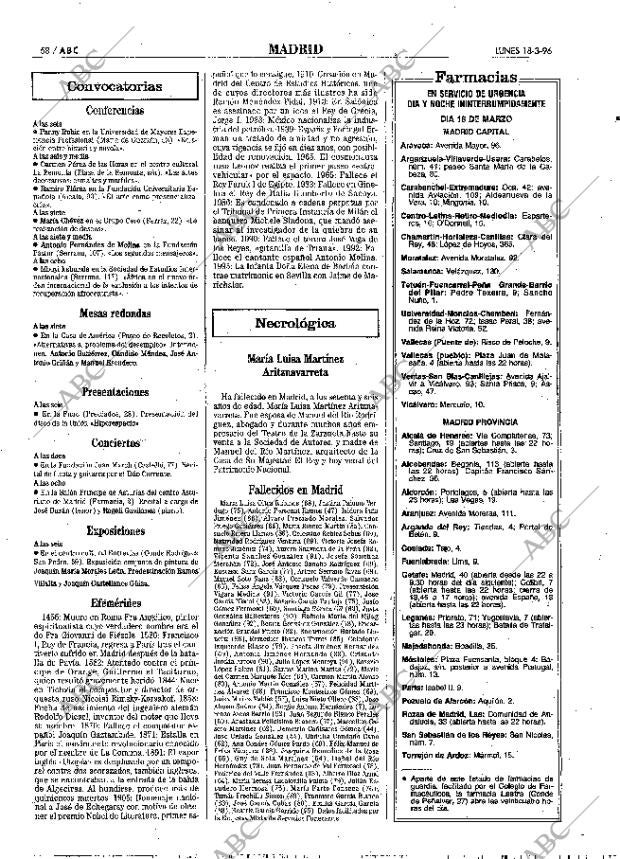 ABC MADRID 18-03-1996 página 58