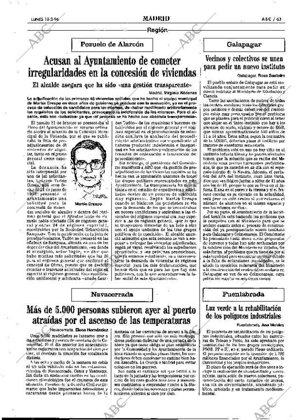 ABC MADRID 18-03-1996 página 63