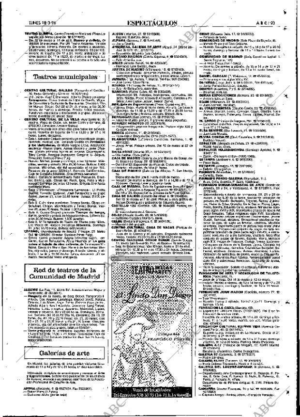 ABC MADRID 18-03-1996 página 93