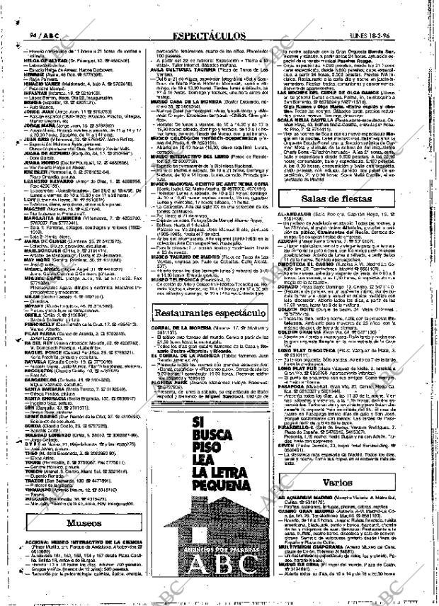 ABC MADRID 18-03-1996 página 94