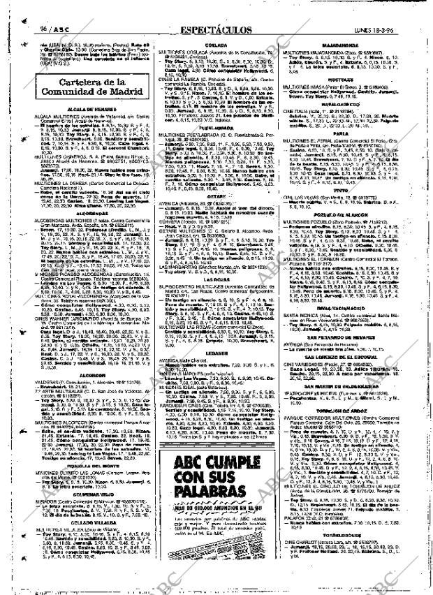 ABC MADRID 18-03-1996 página 96