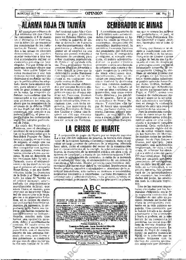 ABC MADRID 20-03-1996 página 15