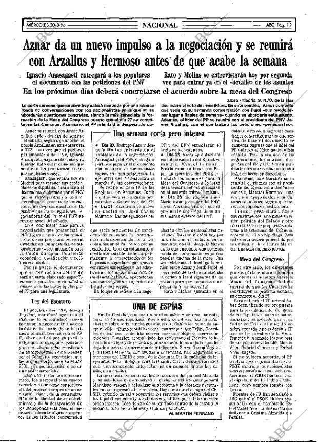 ABC MADRID 20-03-1996 página 19