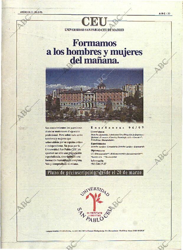 ABC MADRID 20-03-1996 página 33