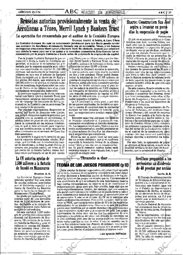 ABC MADRID 20-03-1996 página 39