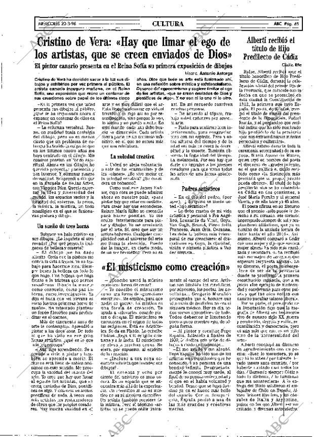 ABC MADRID 20-03-1996 página 45