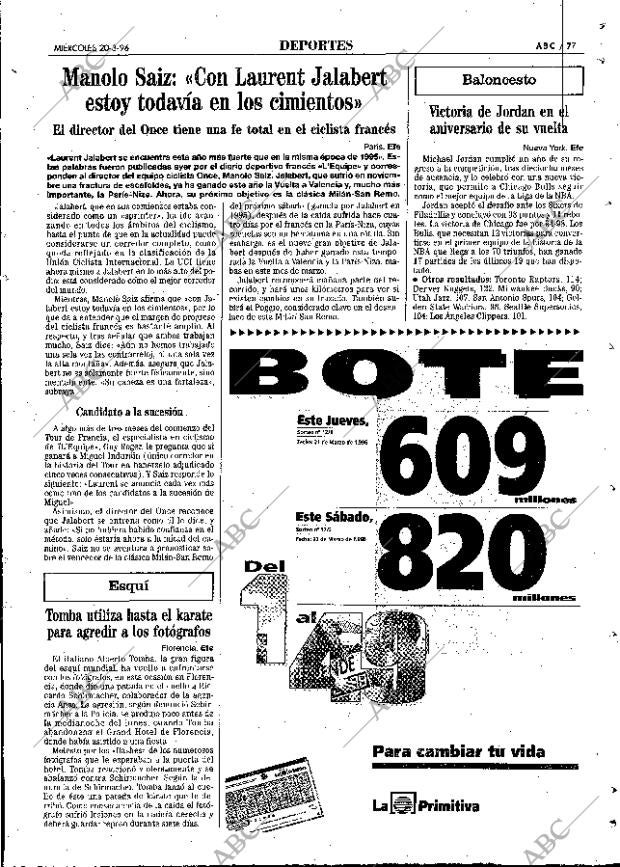 ABC MADRID 20-03-1996 página 77