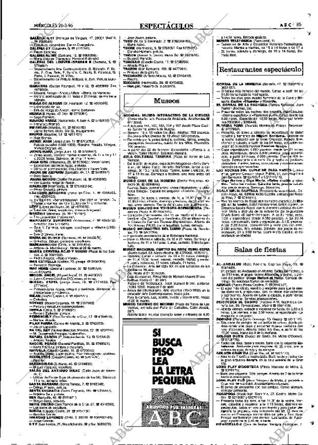 ABC MADRID 20-03-1996 página 85