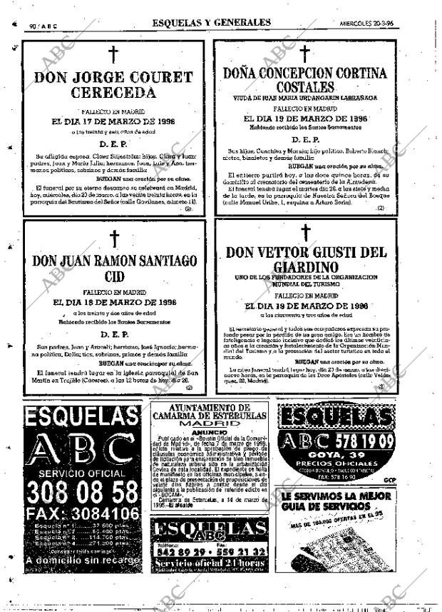 ABC MADRID 20-03-1996 página 90