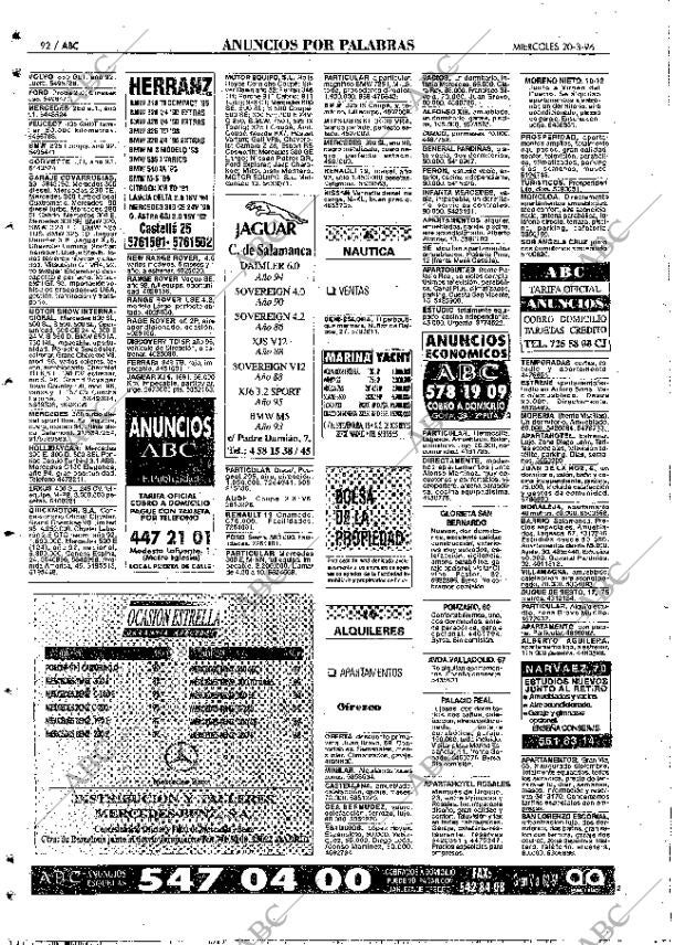 ABC MADRID 20-03-1996 página 92