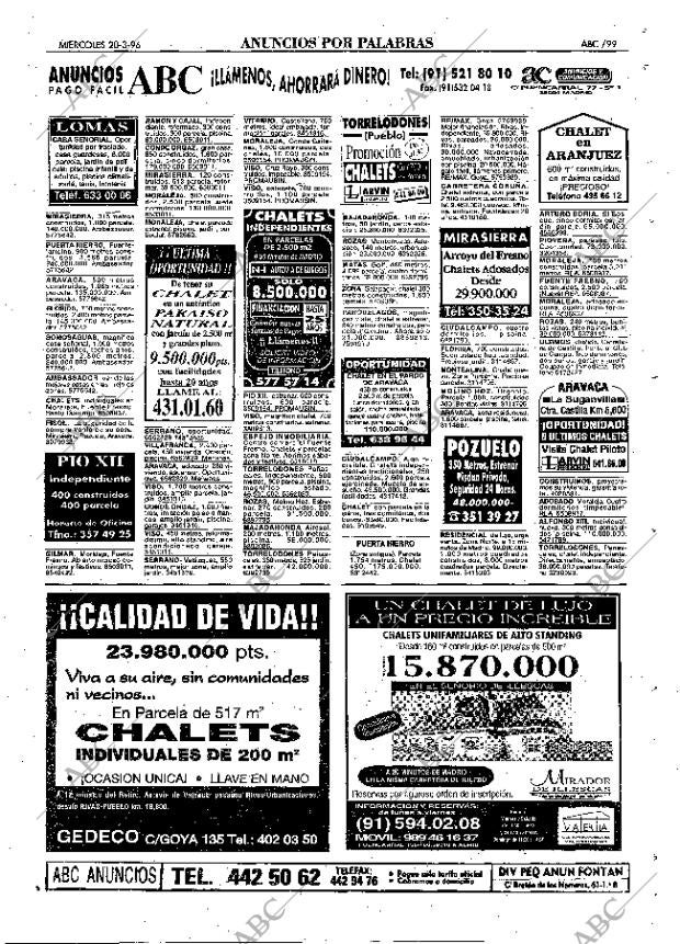 ABC MADRID 20-03-1996 página 99
