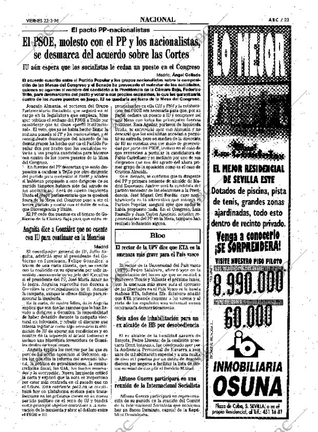 ABC SEVILLA 22-03-1996 página 23