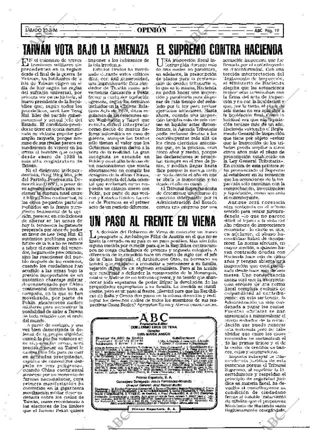 ABC MADRID 23-03-1996 página 19