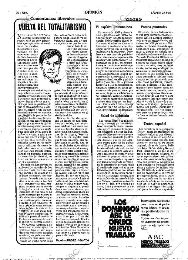 ABC MADRID 23-03-1996 página 20