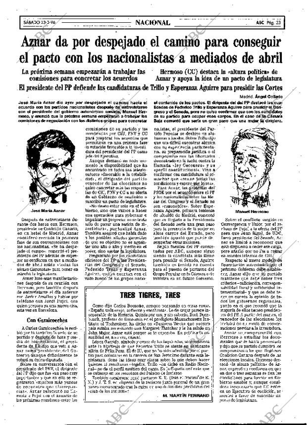 ABC MADRID 23-03-1996 página 23