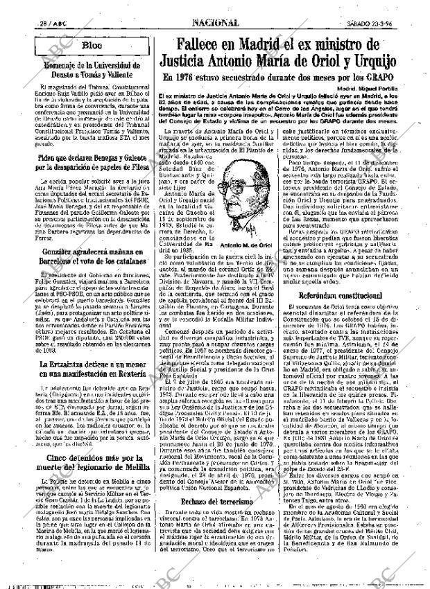 ABC MADRID 23-03-1996 página 28