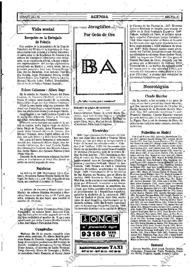 ABC MADRID 23-03-1996 página 67