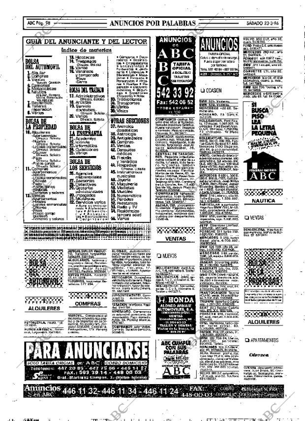 ABC MADRID 23-03-1996 página 98