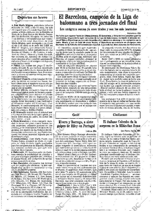 ABC MADRID 24-03-1996 página 96