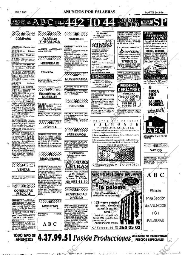 ABC MADRID 26-03-1996 página 118