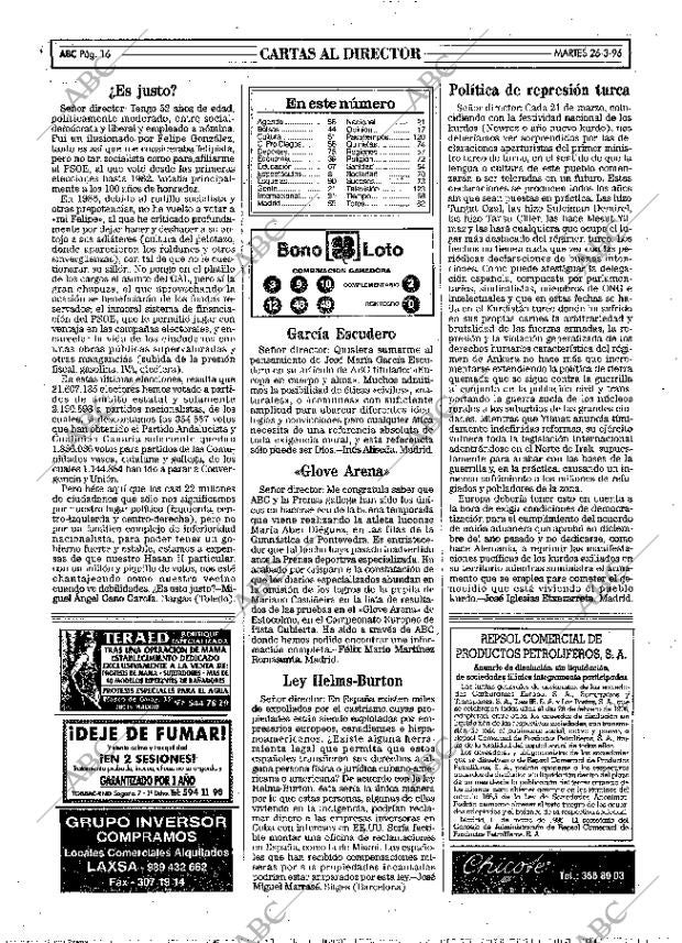 ABC MADRID 26-03-1996 página 16