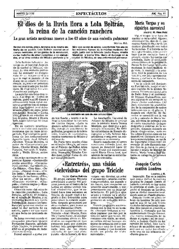 ABC MADRID 26-03-1996 página 81