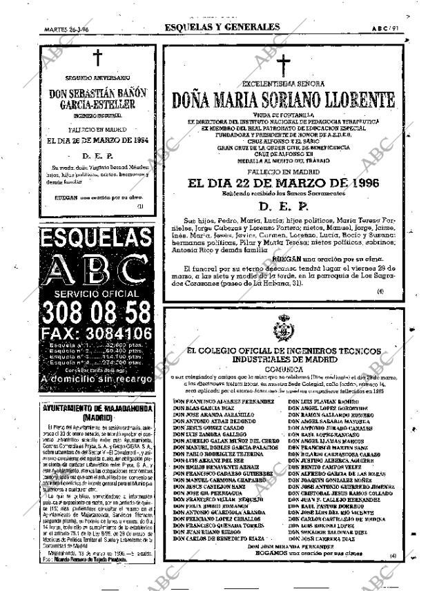 ABC MADRID 26-03-1996 página 91