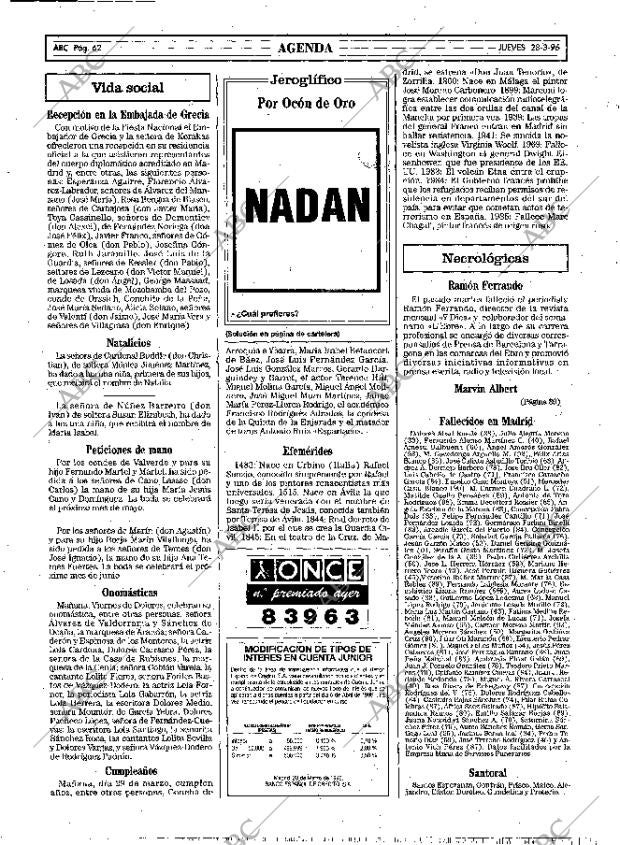 ABC MADRID 28-03-1996 página 62