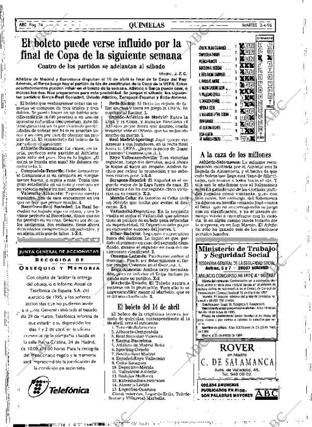 ABC MADRID 02-04-1996 página 74