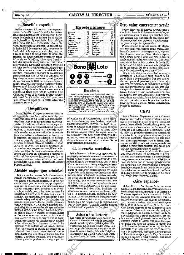 ABC MADRID 03-04-1996 página 12