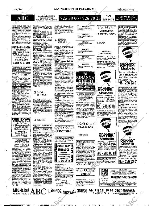 ABC MADRID 03-04-1996 página 96