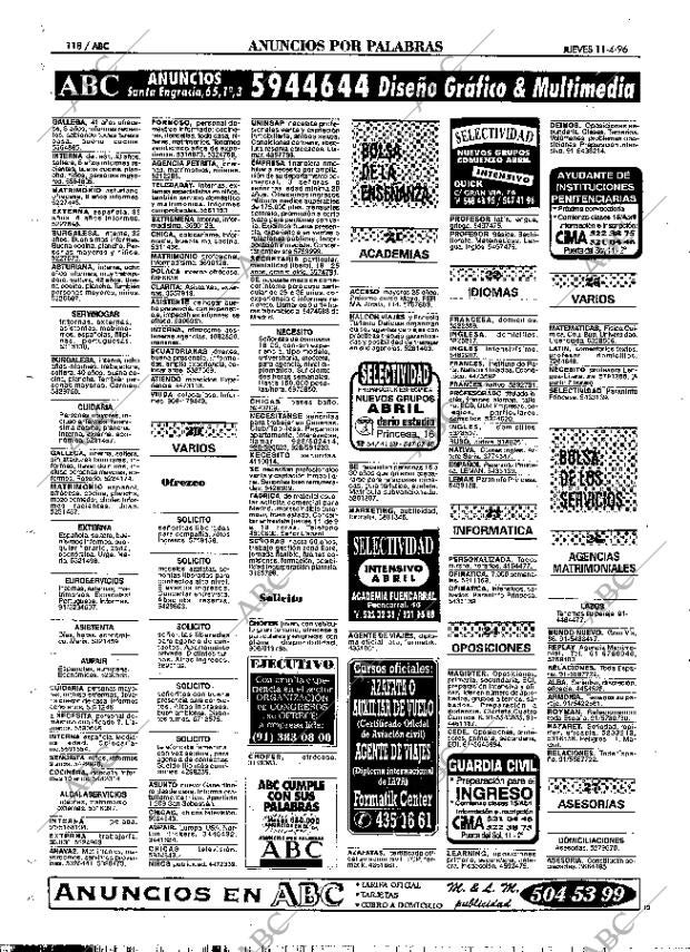 ABC MADRID 11-04-1996 página 118
