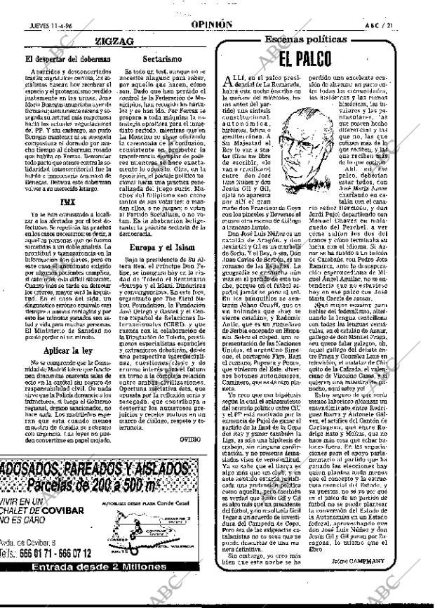 ABC MADRID 11-04-1996 página 21