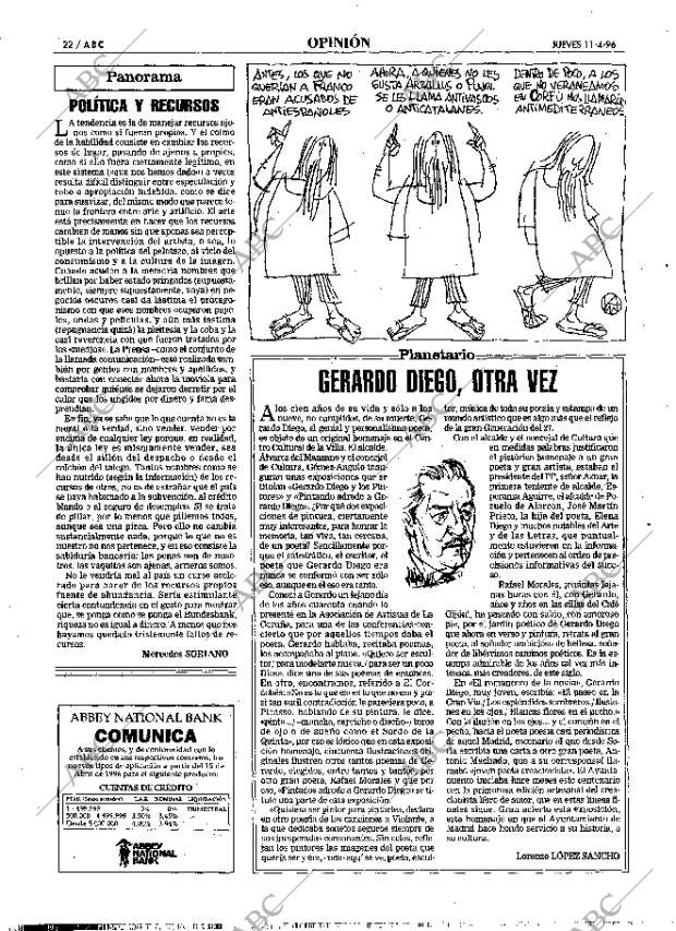 ABC MADRID 11-04-1996 página 22