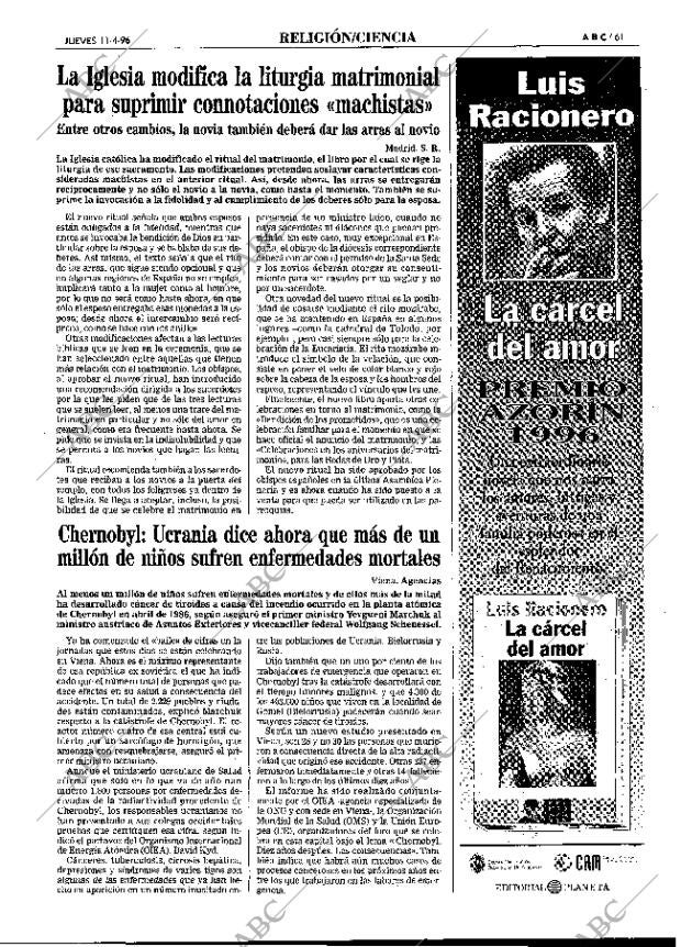 ABC MADRID 11-04-1996 página 61
